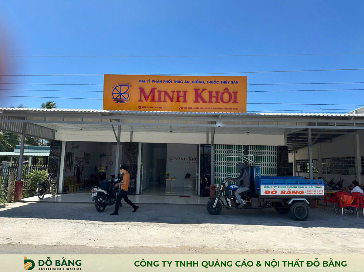 Hình ảnh bảng hiệu đã được thi công xong