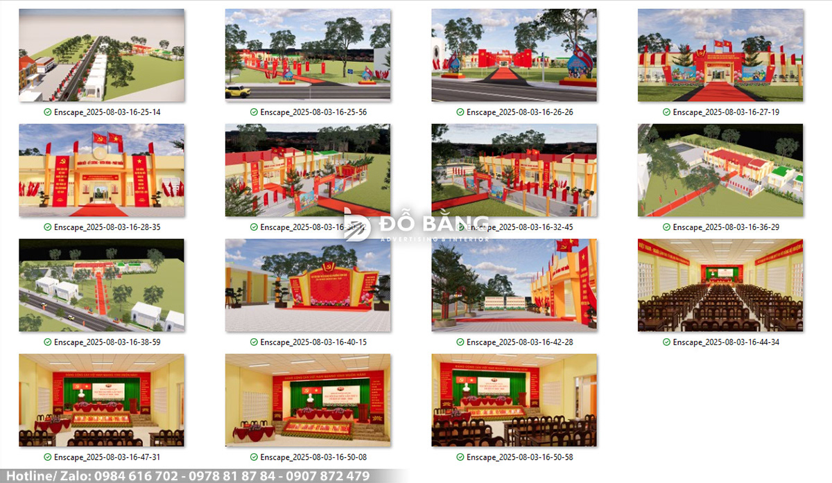 Phác thảo 3D cho sự kiện